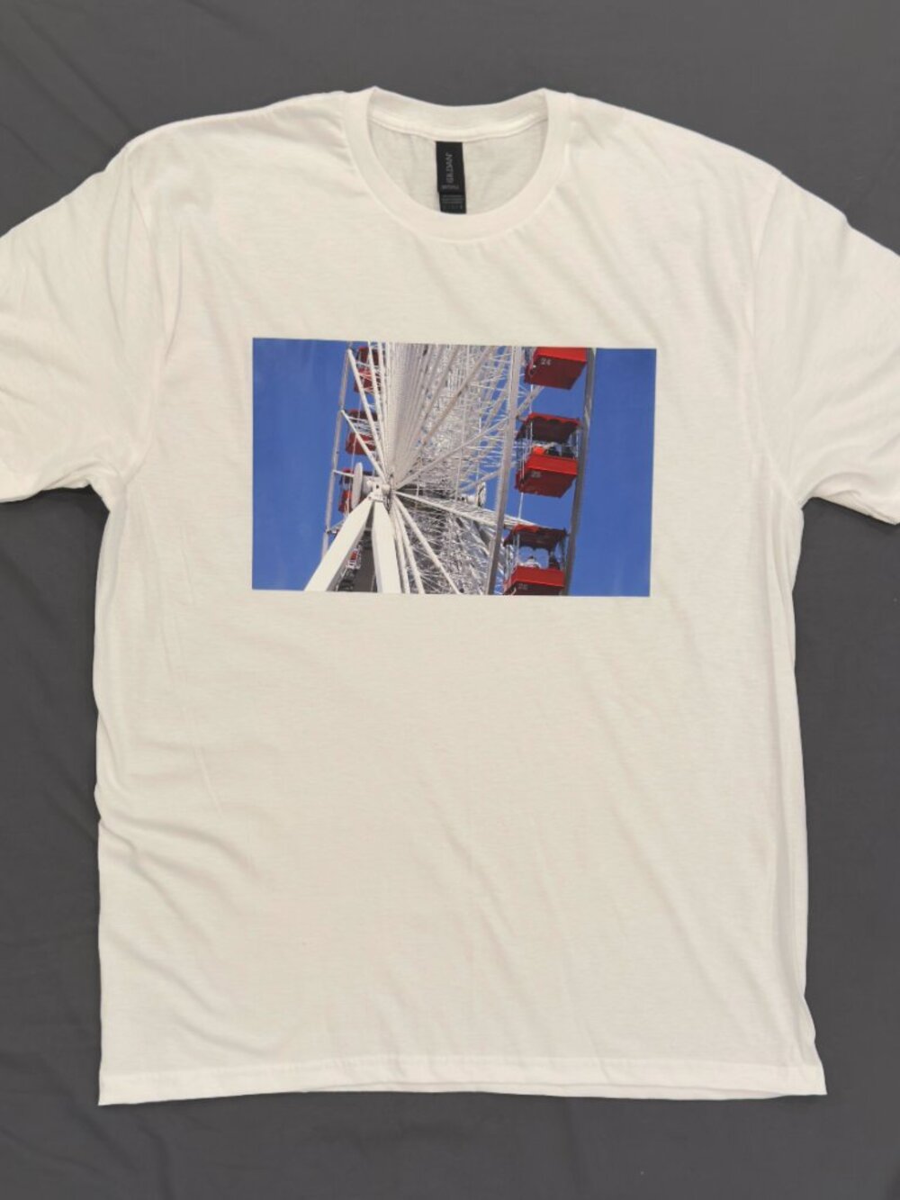 Ferris Wheel Navt Pier Chicago Sizes L S - DTF pressed tshirt unisex